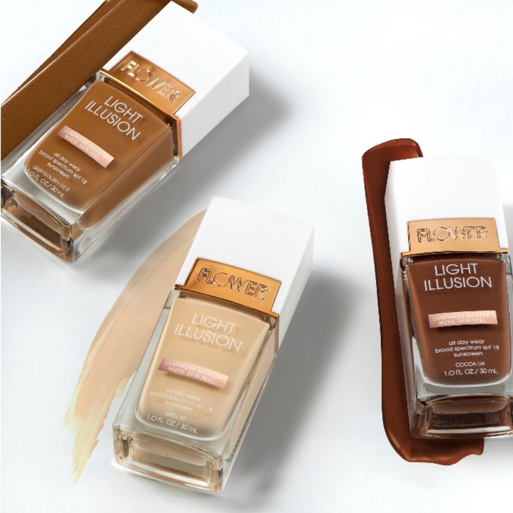 FLOWER Beauty Light Illusion Foundation - Cocoa x2